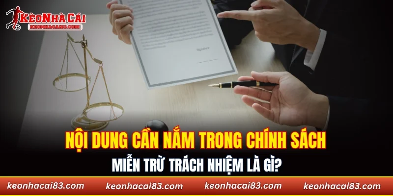 Nội dung cần nắm trong chính sách miễn trừ trách nhiệm là gì?